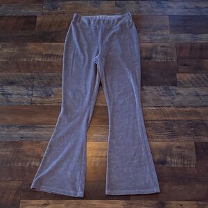 Guess Women's Creme Velvet Flared Leggings